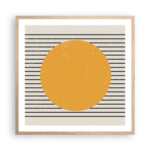 Een poster in een licht eiken lijst - De kracht van eenvoud - 60x60 cm
