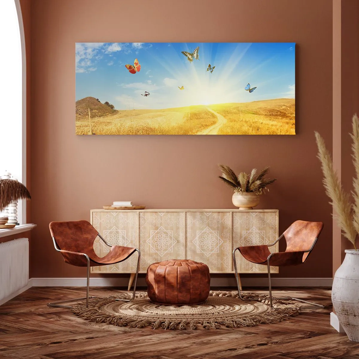 Schilderen op canvas - En hoe kun je niet van de zomer houden? - 140x50 cm