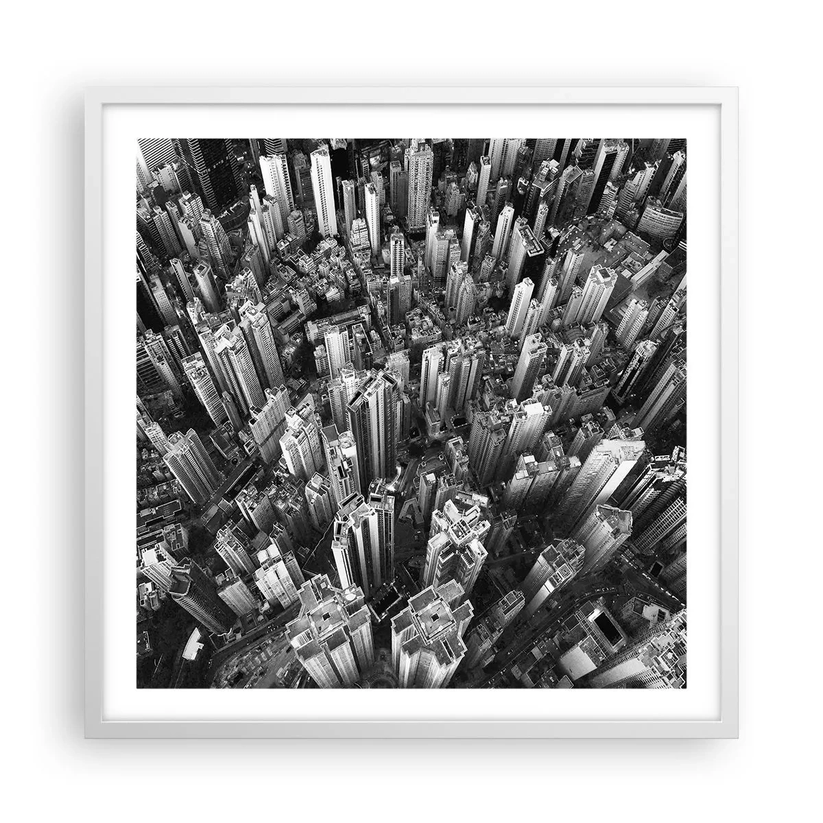 Poster in een witte lijst - Nog steeds hoger en hoger - 60x60 cm