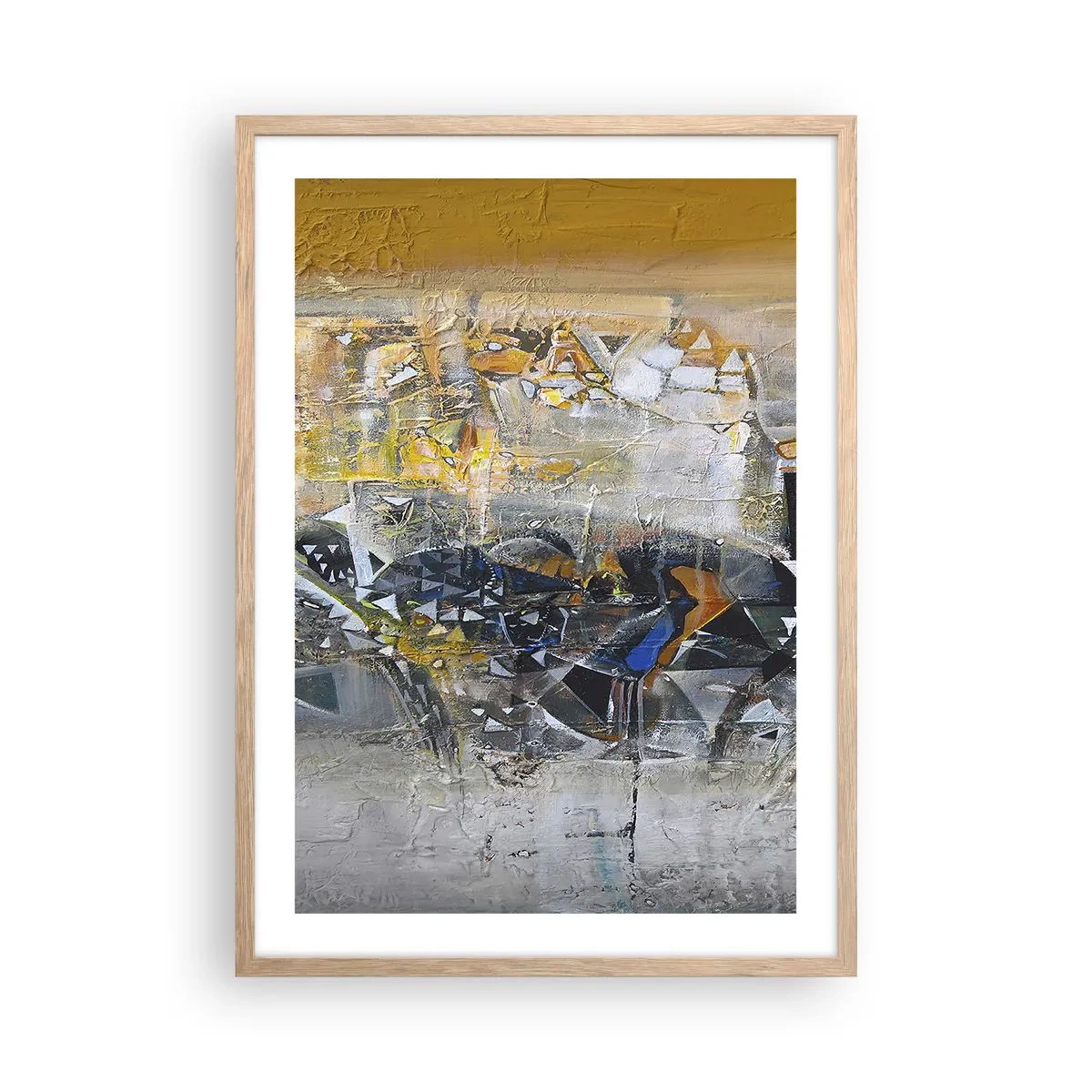 Een poster in een licht eiken lijst - Alles komt goed - 50x70 cm