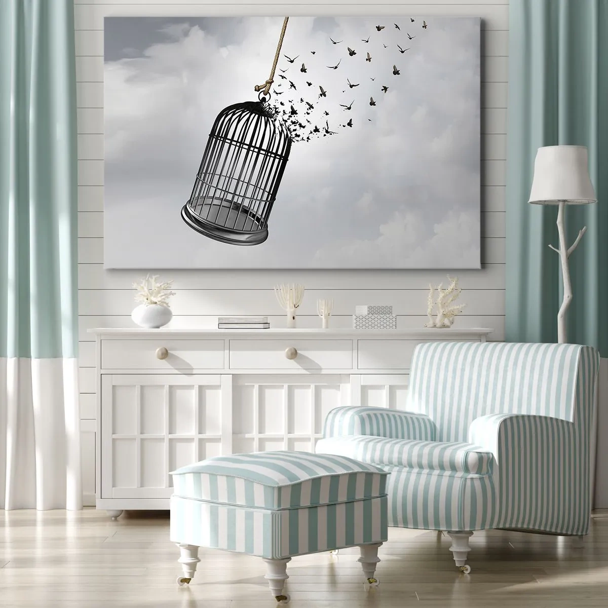 Schilderen op canvas - Geloof ... Hoop ... Vrijheid! - 120x80 cm