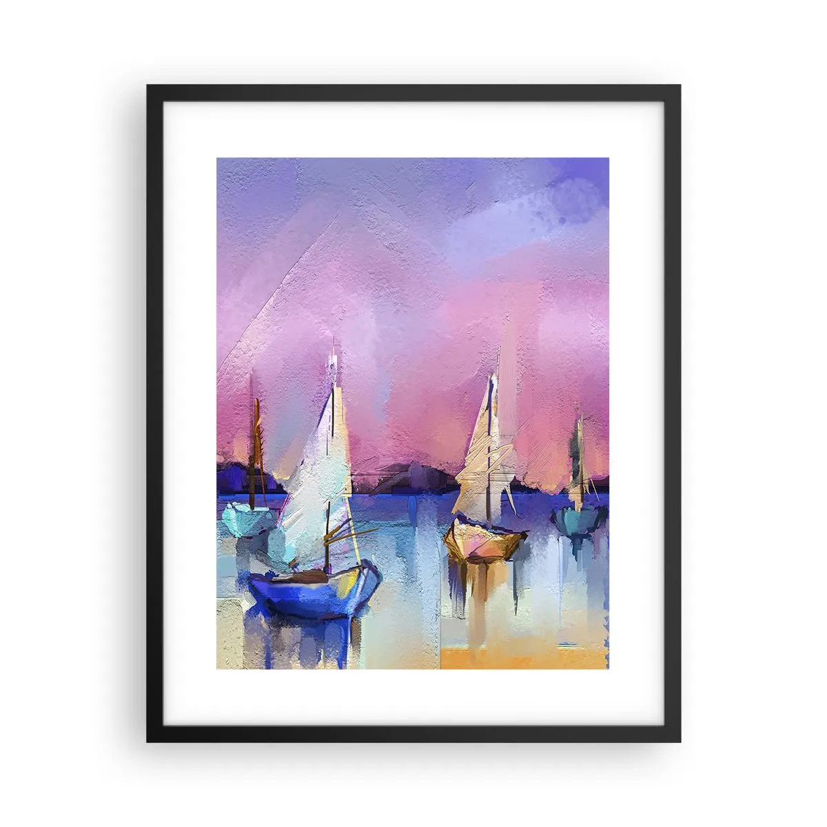 Poster in een zwarte lijst - Richting: breed water - 40x50 cm