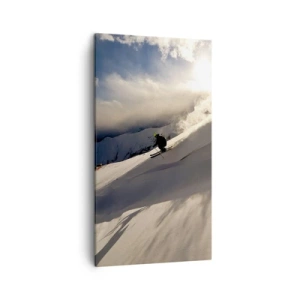 Schilderen op canvas - Berguitdaging genomen - 45x80 cm