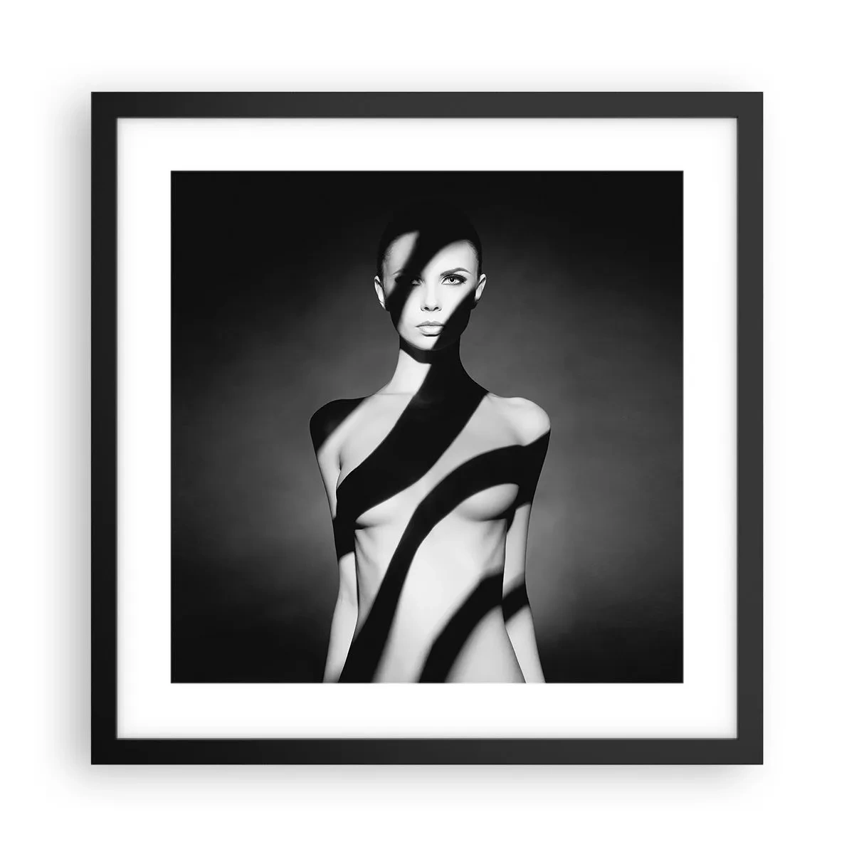 Poster in een zwarte lijst - In glans en schaduw - 40x40 cm