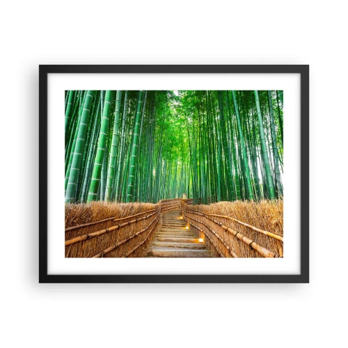 Poster in een zwarte lijst - De essentie van de aziatische natuur - 50x40 cm