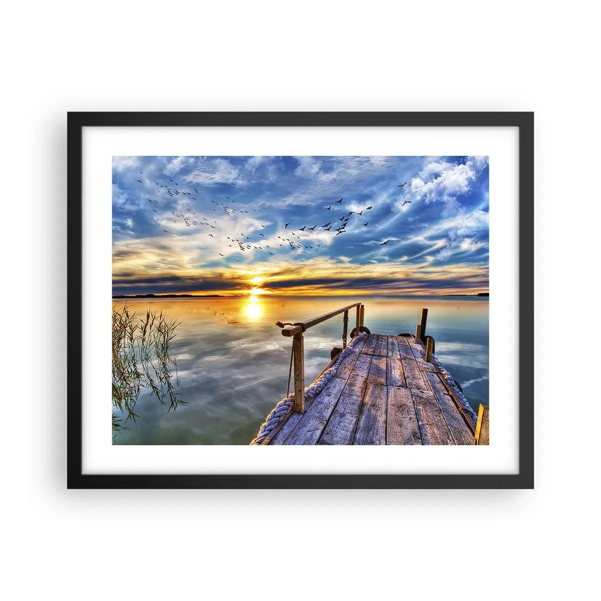Poster in een zwarte lijst - De wind gaat rusten - 50x40 cm