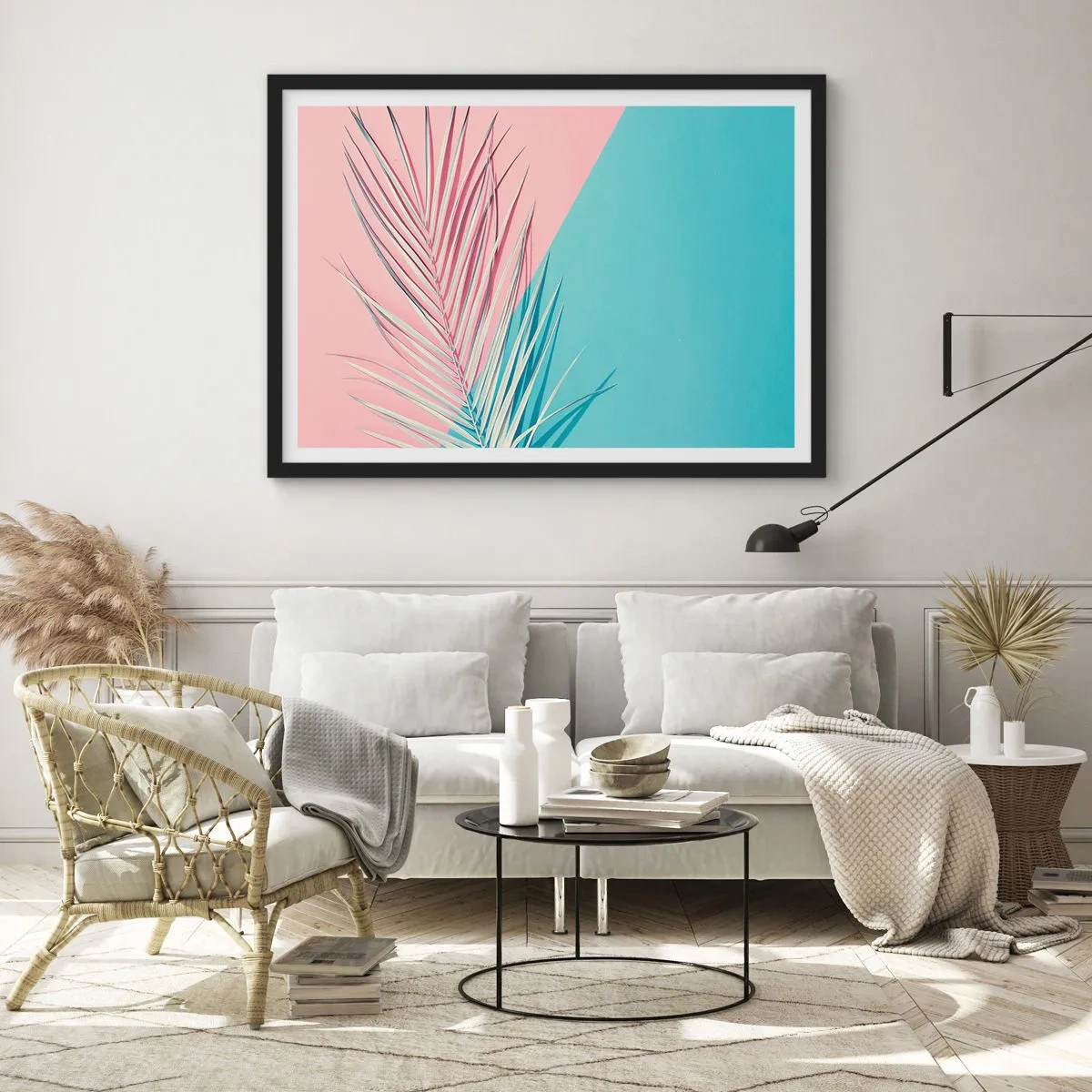 Poster in een zwarte lijst - Tropische impressie - 40x30 cm
