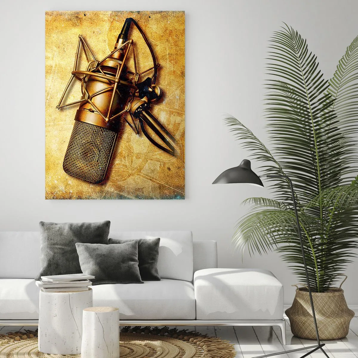 Schilderen op glas - De gouden jaren van radio - 80x120 cm