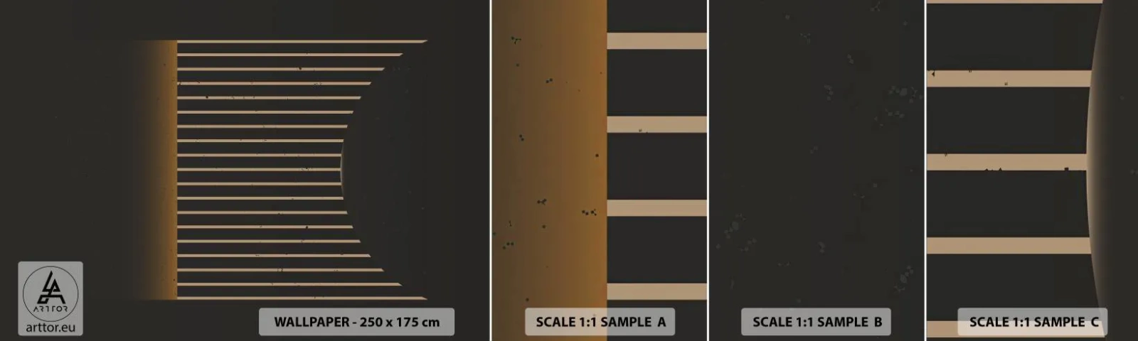 Fotobehang Monster Zelfklevend Deluxe Sticker - Verken de duisternis - Abstractie, Deel, Lijn kunst - 100x30 cm