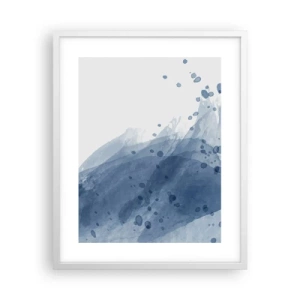 Poster in een witte lijst - Blauwe tule - 40x50 cm