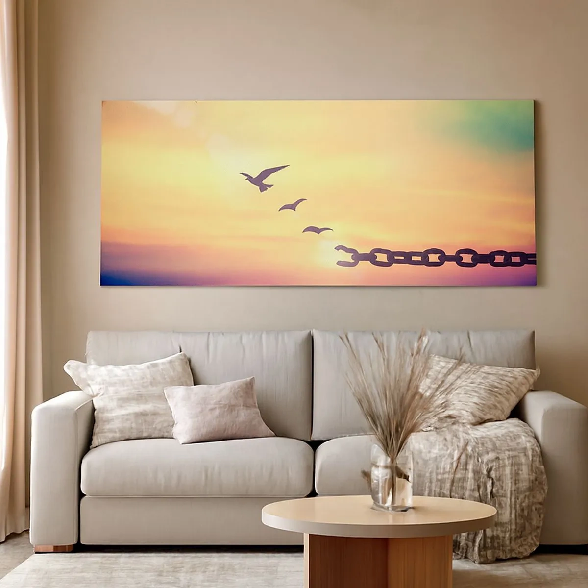 Schilderen op canvas - De overwinning van vrijheid - 100x40 cm