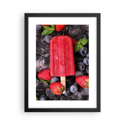 Poster in een zwarte lijst - De smaak van hete zomer - 30x40 cm