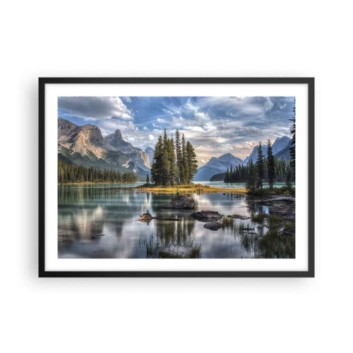 Poster in een zwarte lijst - Aan het grote en schone water ... - 70x50 cm
