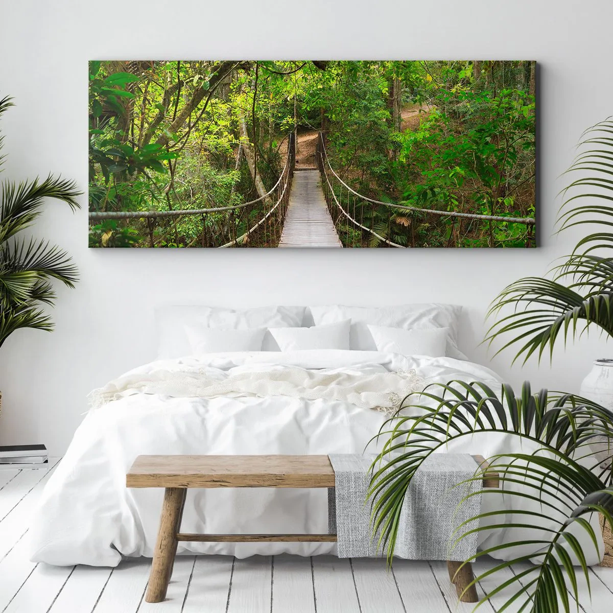 Schilderen op canvas - Want er staat een klimplant in de tuin - 100x40 cm