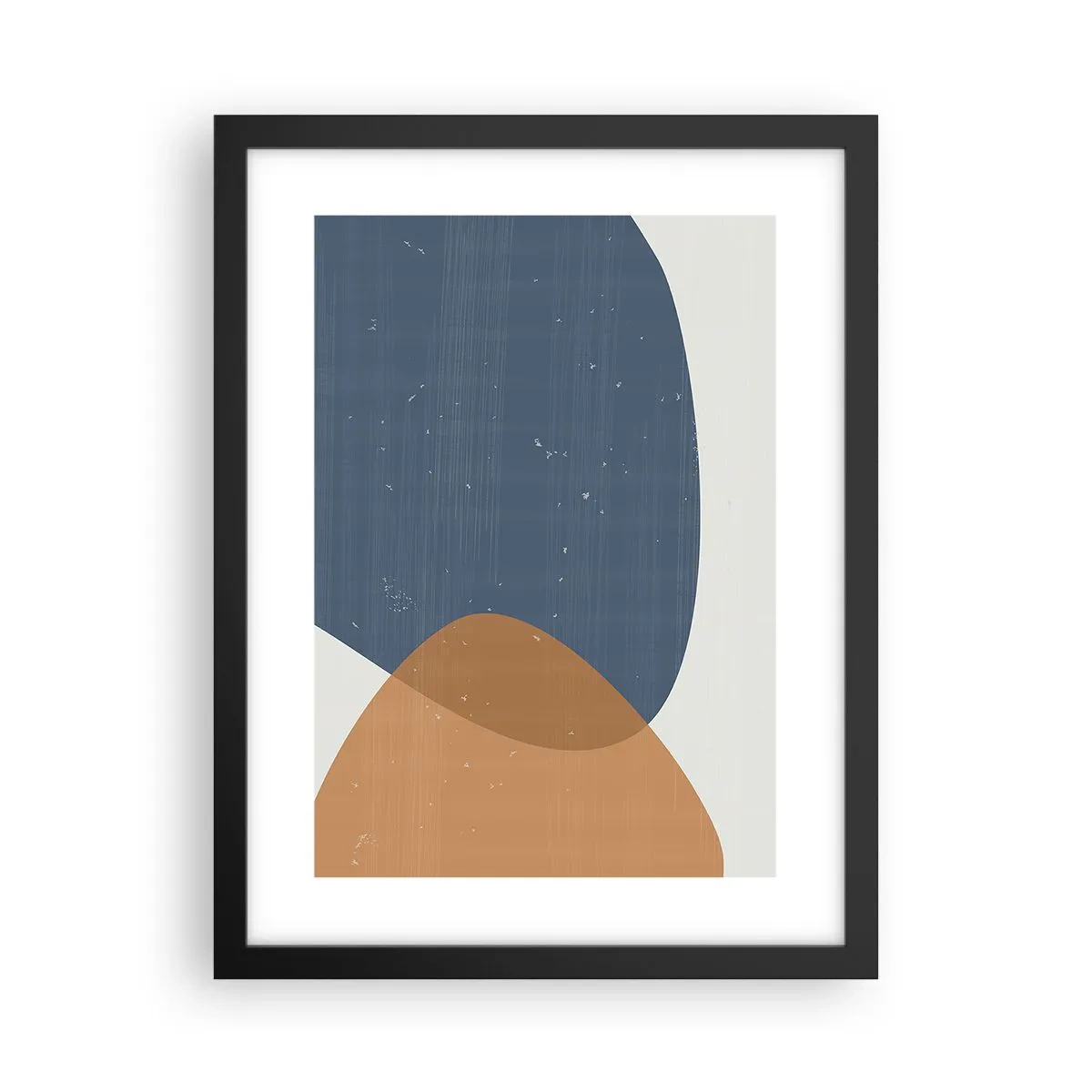 Poster in een zwarte lijst - Ovalen en invloeden - 30x40 cm