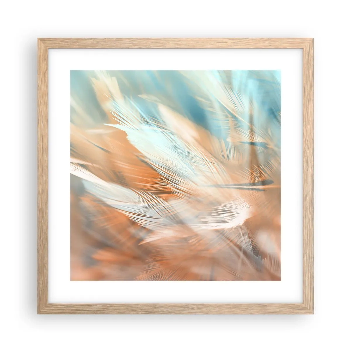 Een poster in een licht eiken lijst - In het land van zachtheid - 40x40 cm