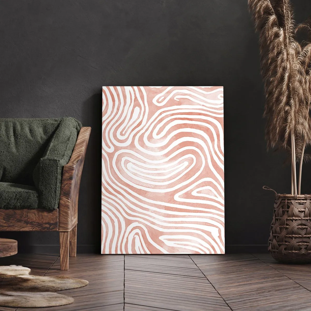 Schilderen op canvas - In het koraallabyrint - 50x70 cm