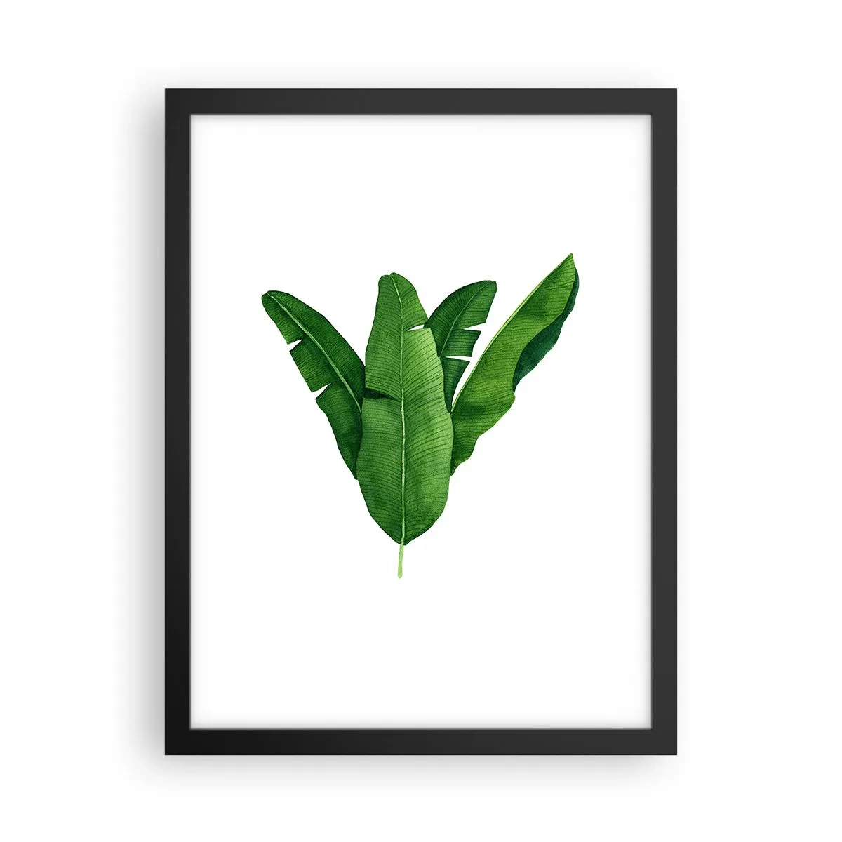 Poster in een zwarte lijst - Groene symmetrie - 30x40 cm