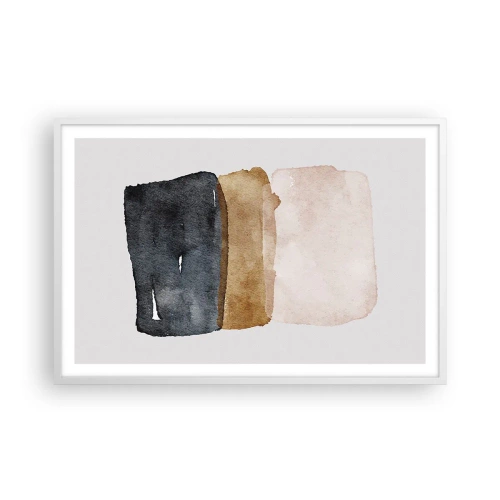 Poster in een witte lijst - De samenstelling van de kleuren van de aarde - 91x61 cm