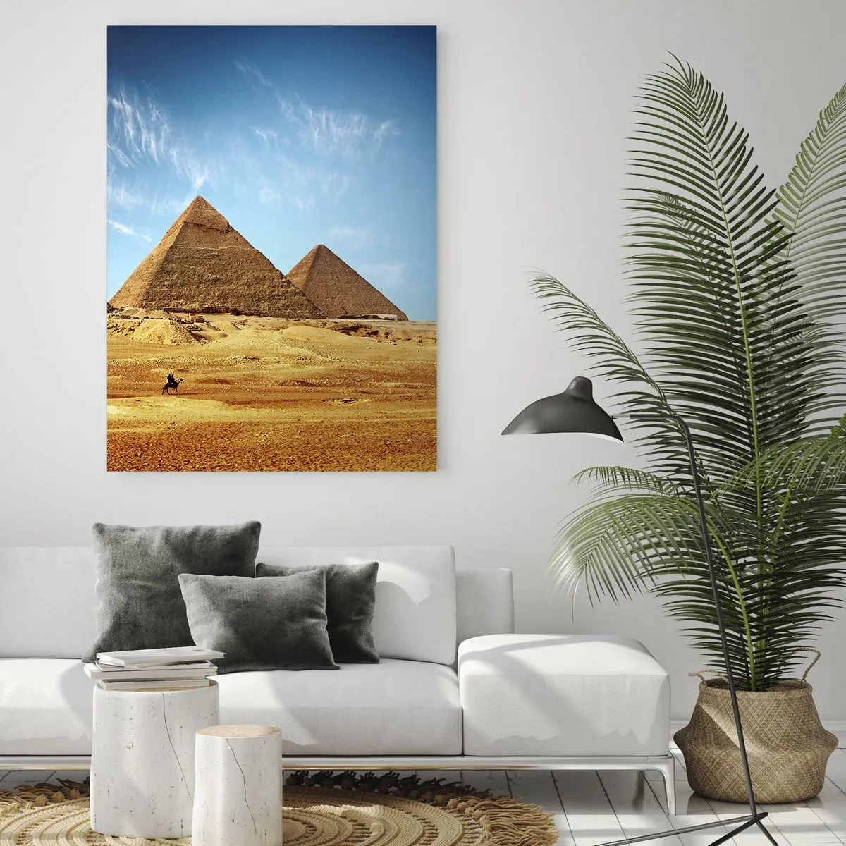 Schilderen op glas - 40 eeuwen kijken naar je - 50x70 cm