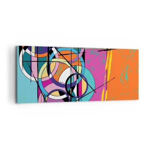 Schilderen op canvas - Wiel voor wiel - 120x50 cm