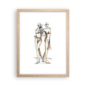 Een poster in een licht eiken lijst - Een studie van genade - 30x40 cm