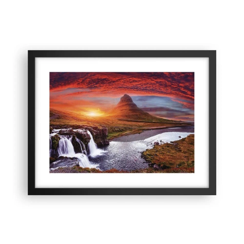 Poster in een zwarte lijst - Een zicht op Midden-aarde - 40x30 cm