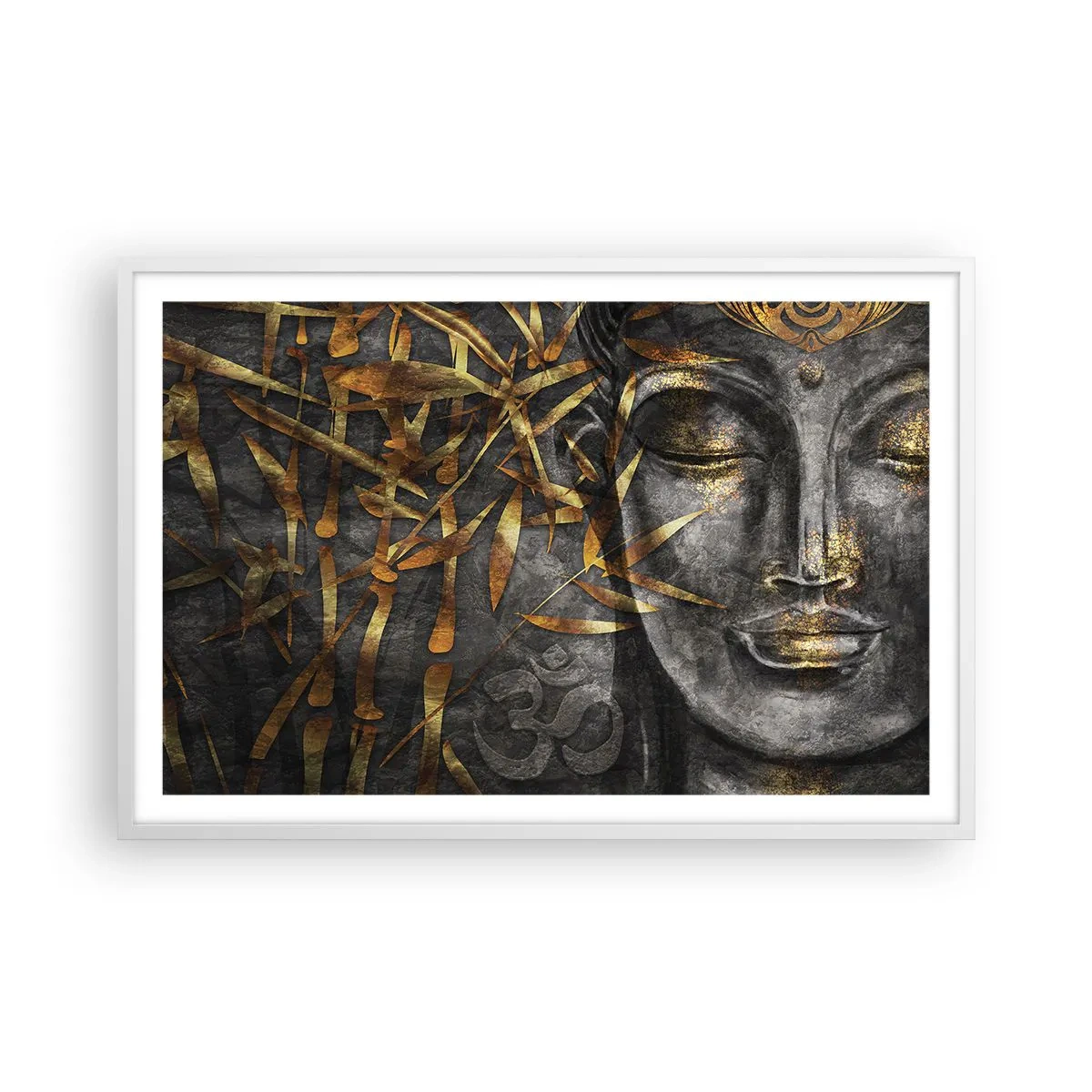 Poster in een witte lijst - Voel de rust - 91x61 cm