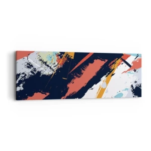 Schilderen op canvas - Dynamische compositie - 90x30 cm