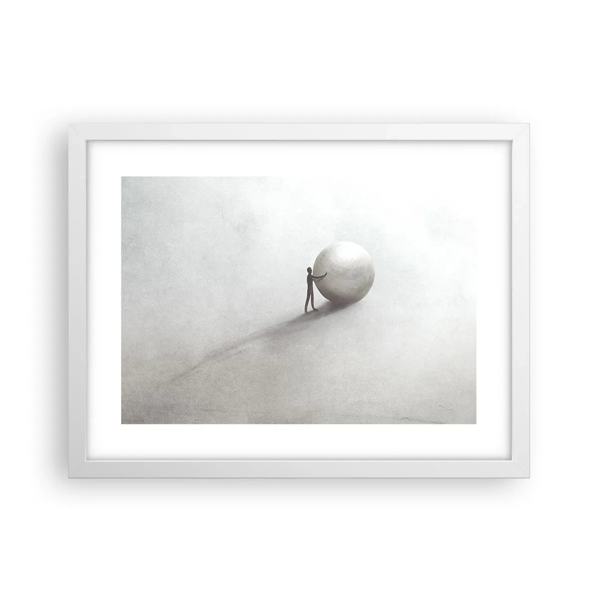 Poster in een witte lijst - Het spel van het leven - 40x30 cm