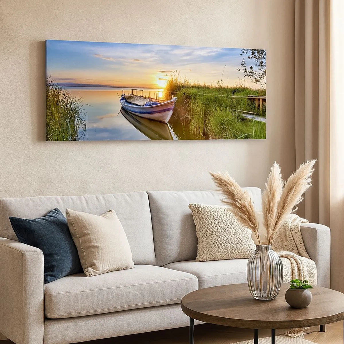 Schilderen op canvas - Baai van vervulde dromen - 100x40 cm