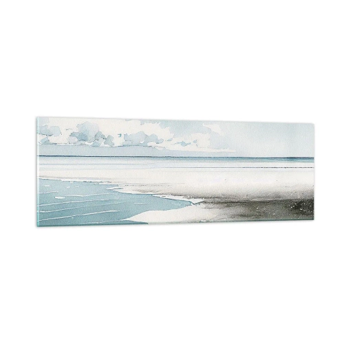 Schilderen op glas - Zachte vloed - 90x30 cm