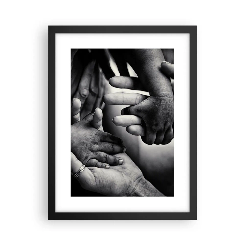 Poster in een zwarte lijst - Om mens te zijn - 30x40 cm