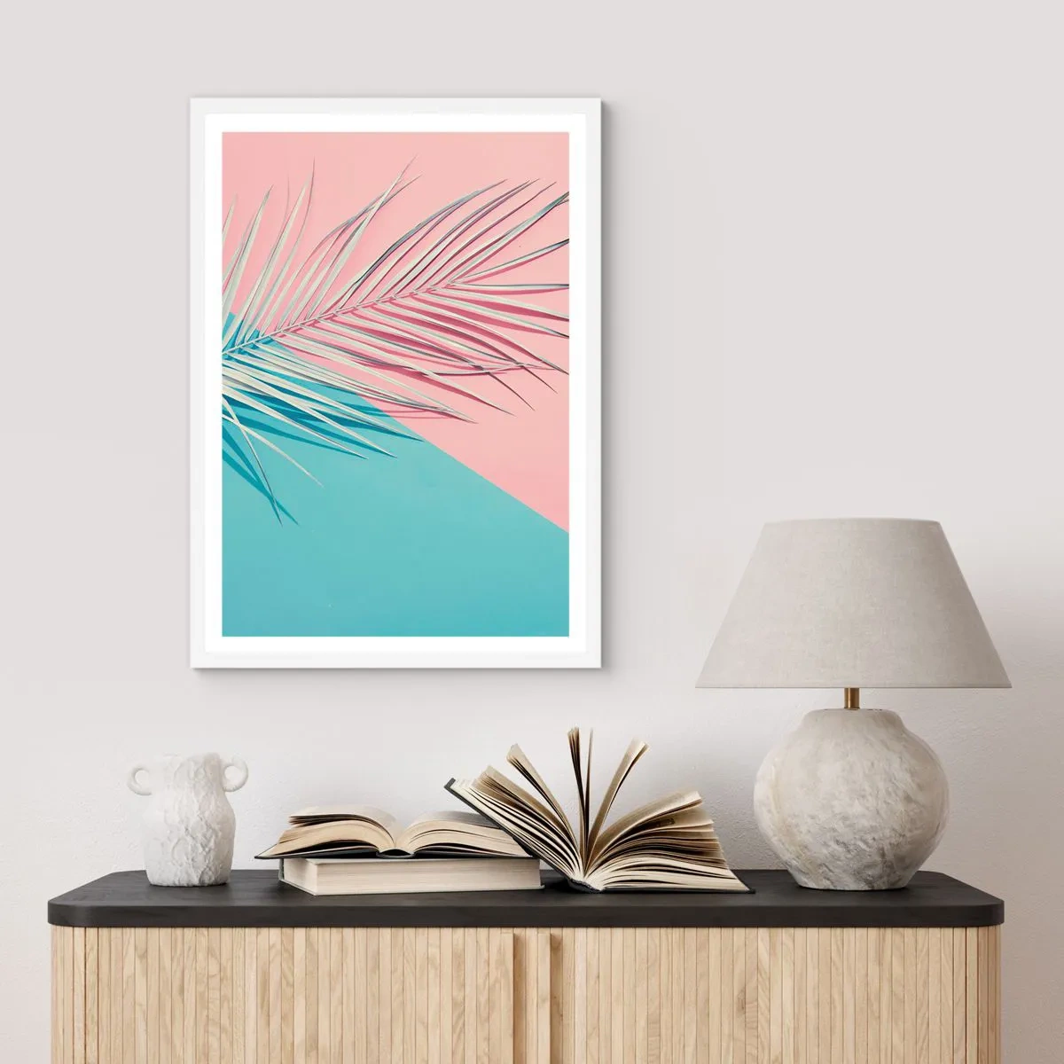 Poster in een witte lijst - Tropische impressie - 61x91 cm