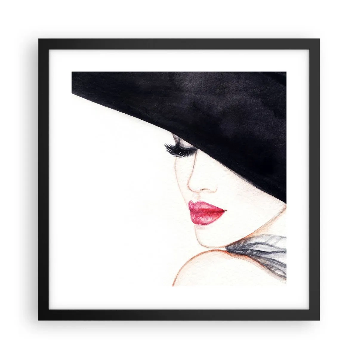 Poster in een zwarte lijst - Elegantie en sensualiteit - 40x40 cm