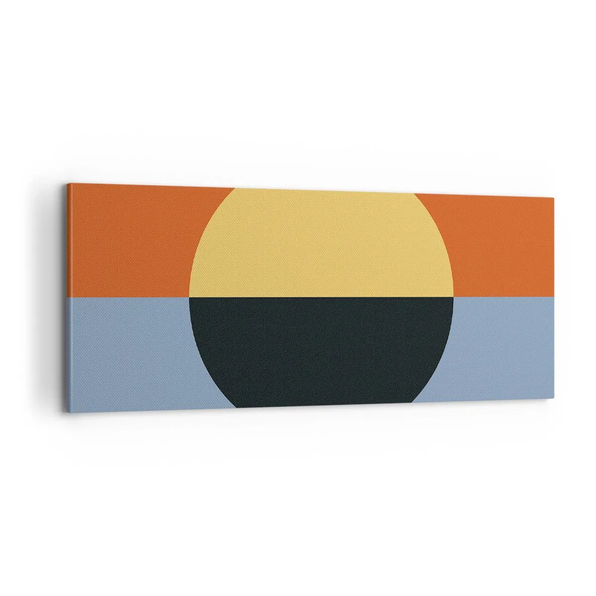 Schilderen op canvas - Een compositie van warmte en koelte - 100x40 cm