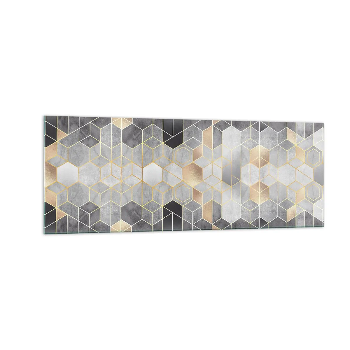 Schilderen op glas - Diamant samenstelling - 140x50 cm