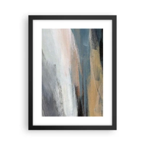 Poster in een zwarte lijst - Abstractie: noordelijk landschap - 30x40 cm