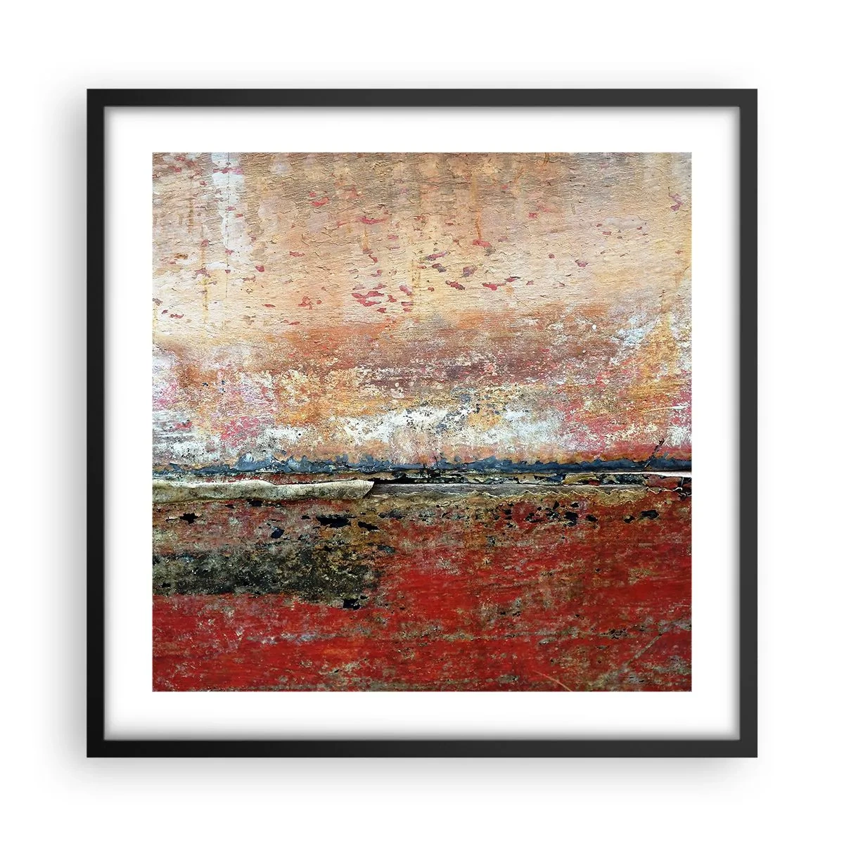 Poster in een zwarte lijst - Wellicht is het de zee - 50x50 cm