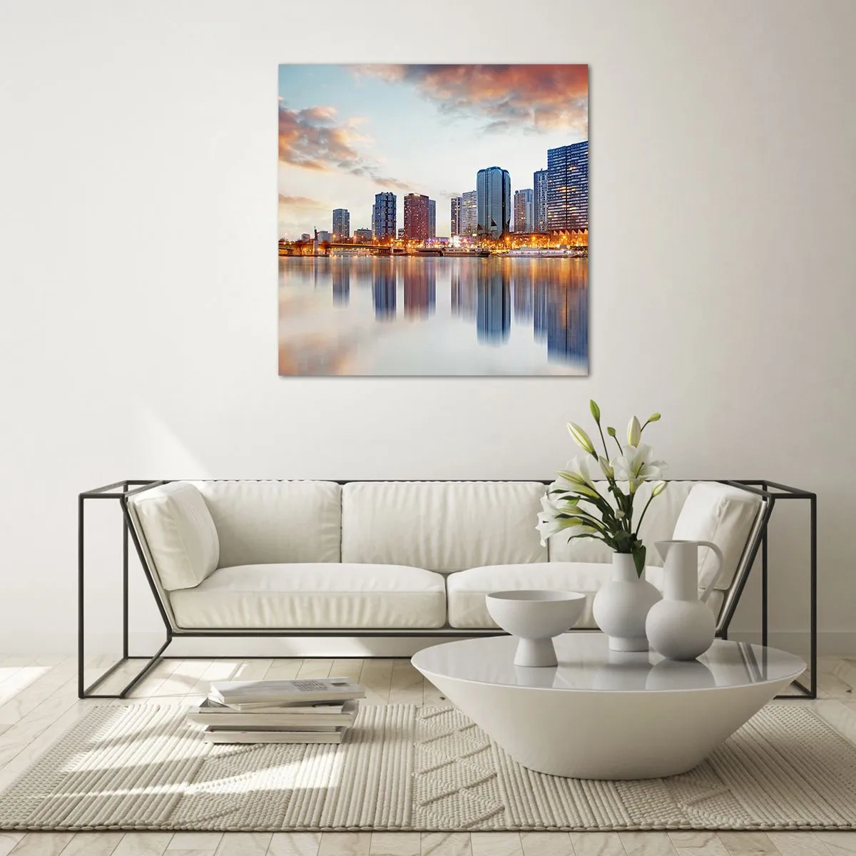 Schilderen op glas - De monumentale rust van Parijs - 60x60 cm