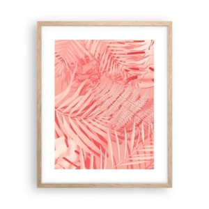Een poster in een licht eiken lijst - Roze concept - 40x50 cm