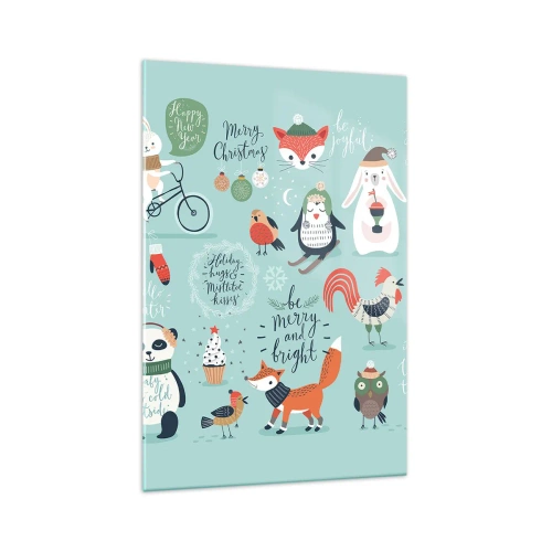 Schilderen op glas - Moge het altijd kerst zijn! - 70x100 cm