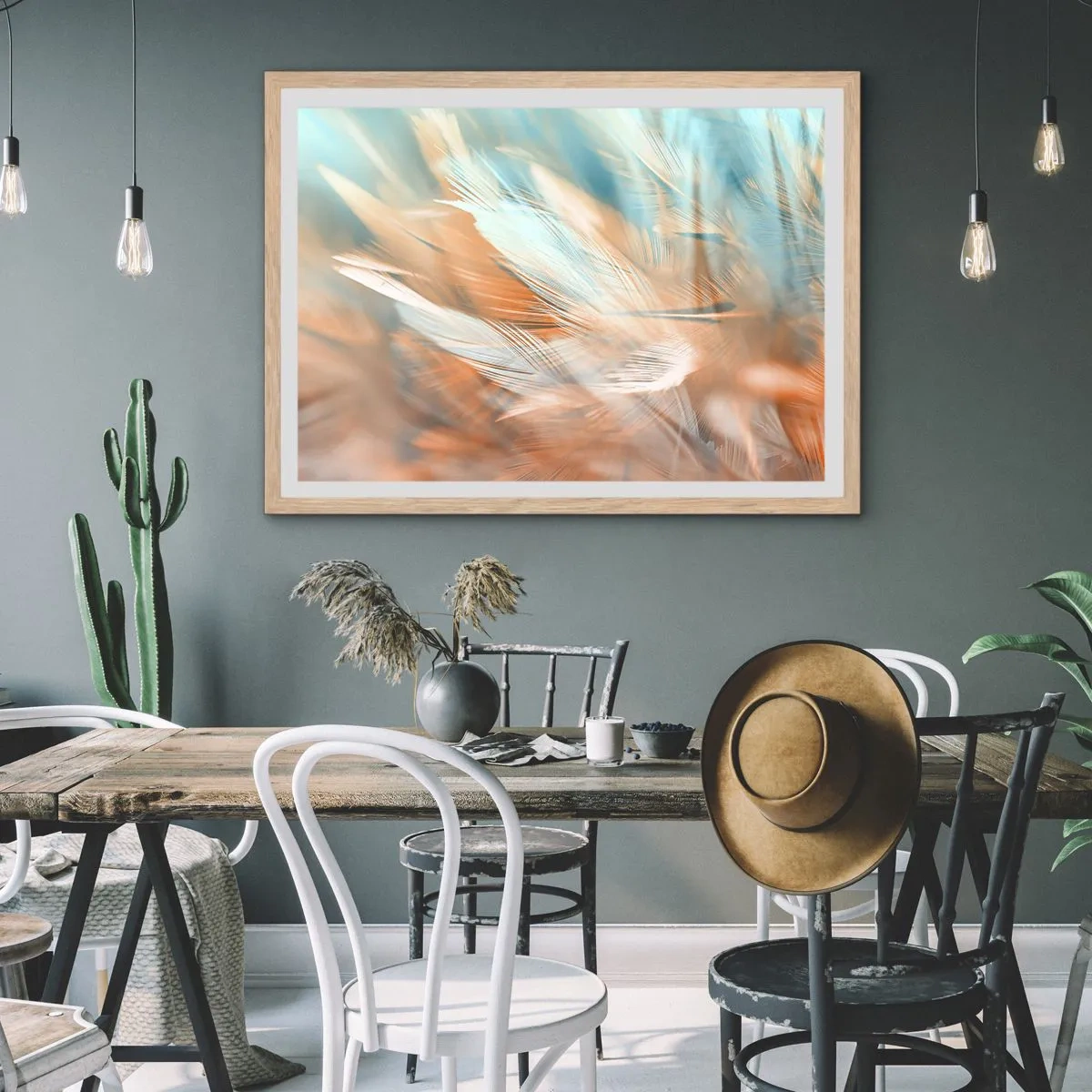 Een poster in een licht eiken lijst - In het land van zachtheid - 50x40 cm