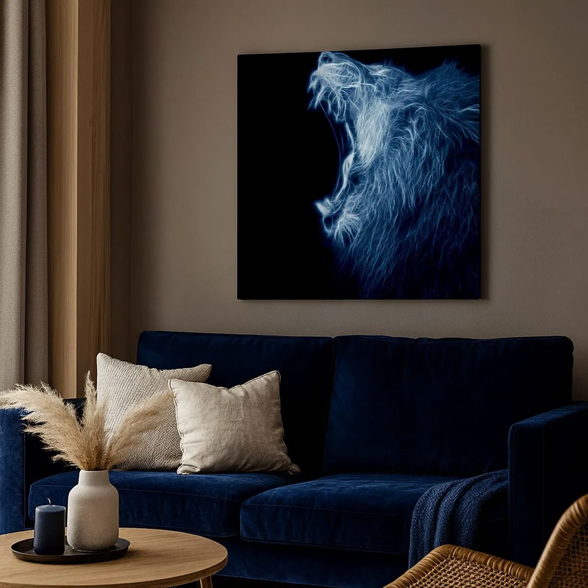 Schilderen op canvas - De vurige toorn van de koning - 30x30 cm