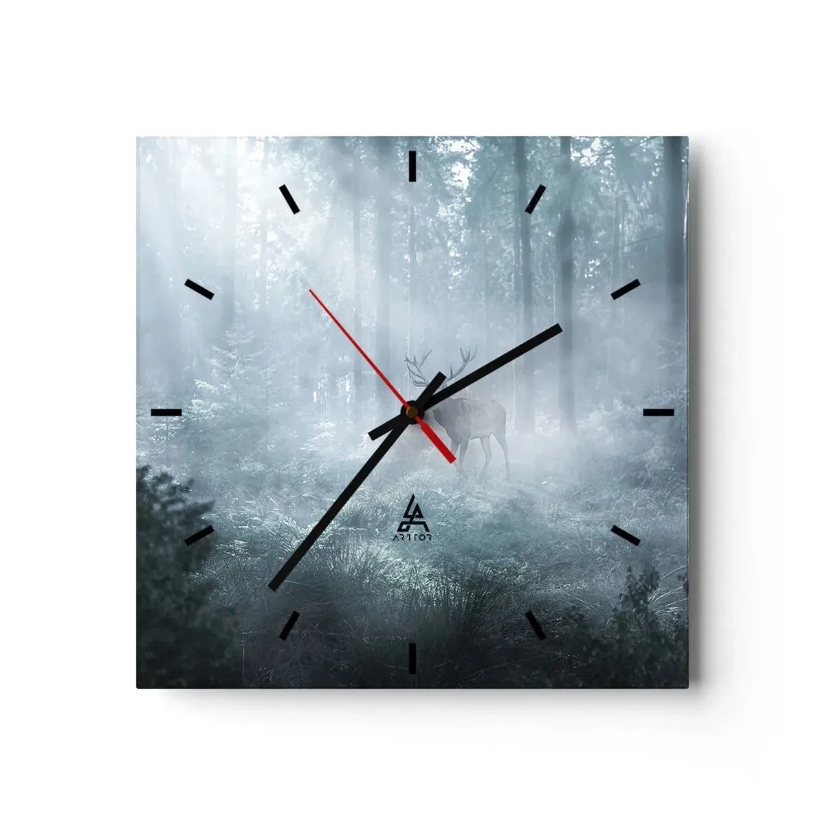 Wandklok - Klok - Ochtendbezoek aan het landgoed - 30x30 cm
