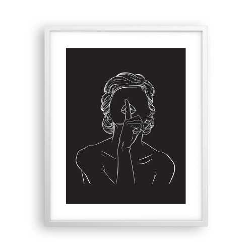 Poster in een witte lijst - Schoonheid bloeit in stilte - 40x50 cm