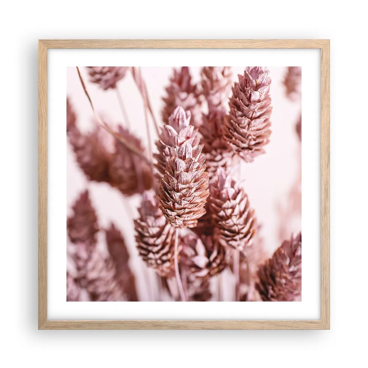 Een poster in een licht eiken lijst - Schijnbaar onopvallend - 50x50 cm