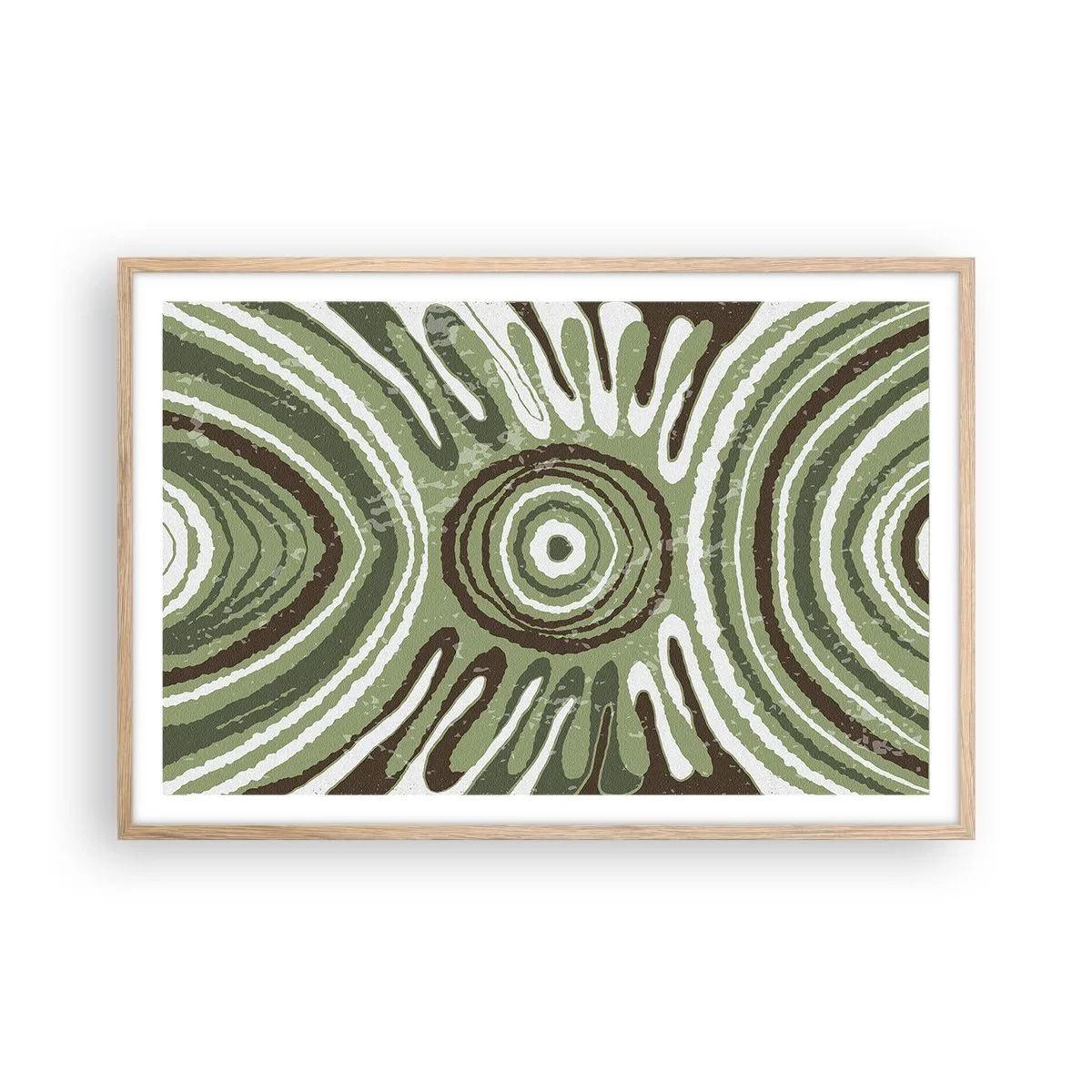 Een poster in een licht eiken lijst - Een explosie van emoties - 91x61 cm