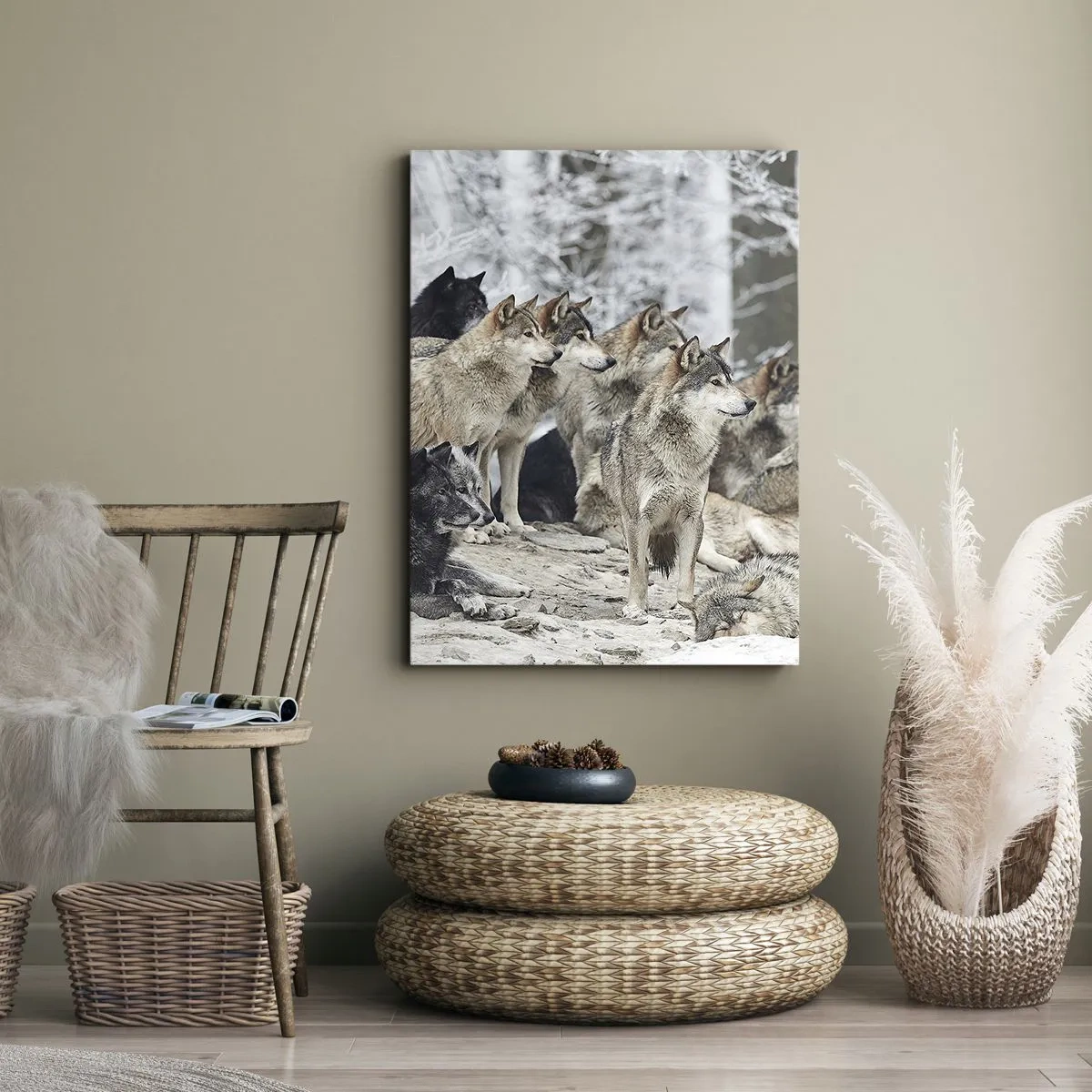 Schilderen op canvas - Familie en vrienden - 65x120 cm