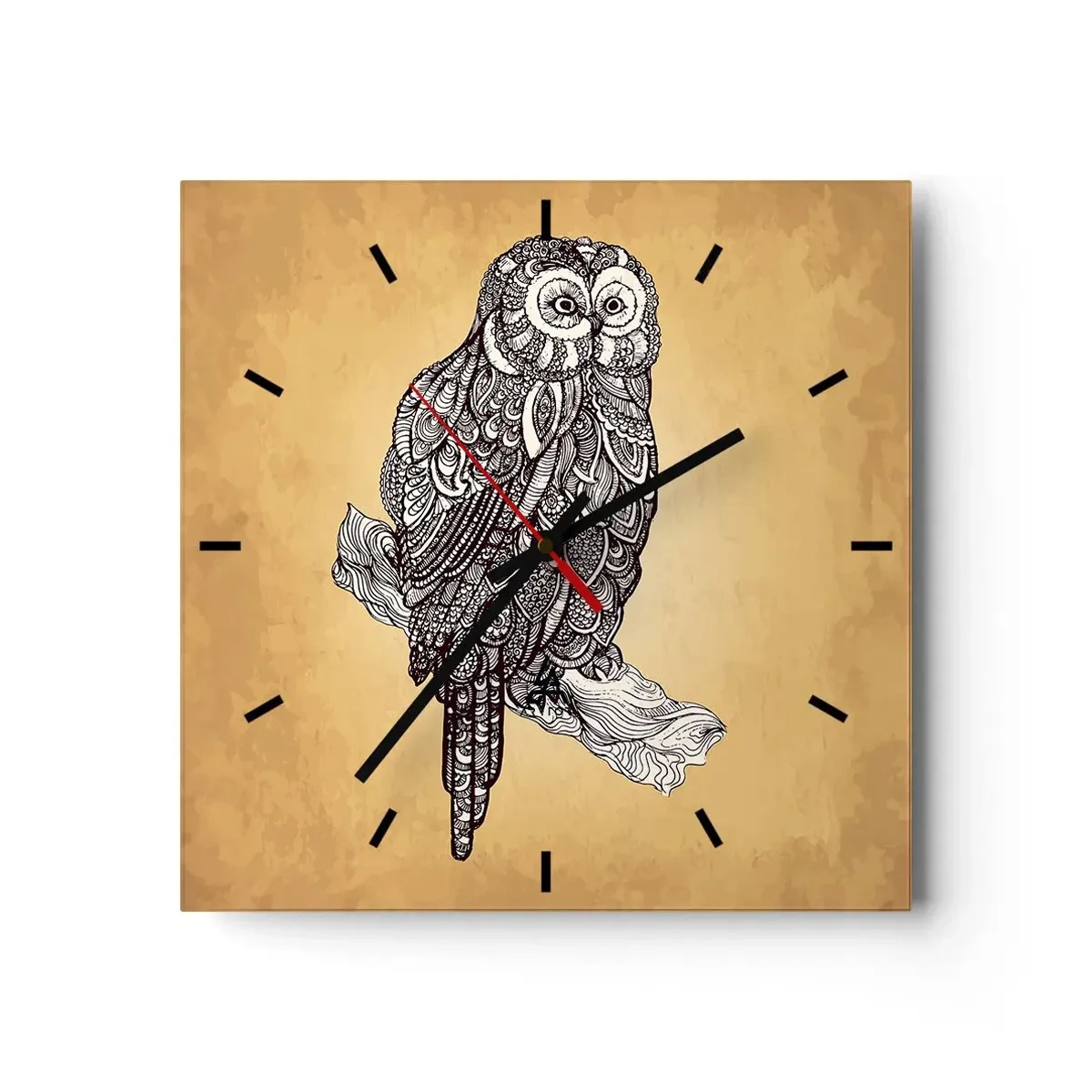 Wandklok - Klok - Ingewikkelde ornamenten van wijsheid - 30x30 cm